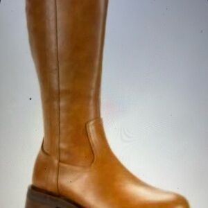 Style & Co Tan Leather Knee-High Boots